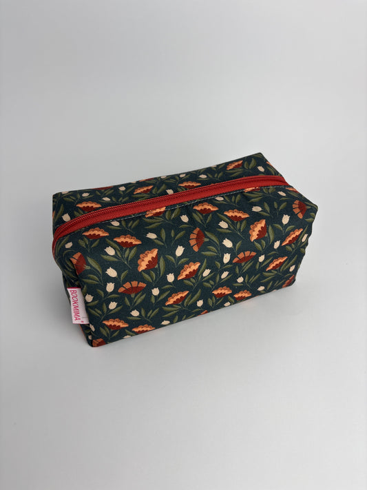 Flower printing travel toiletry bag