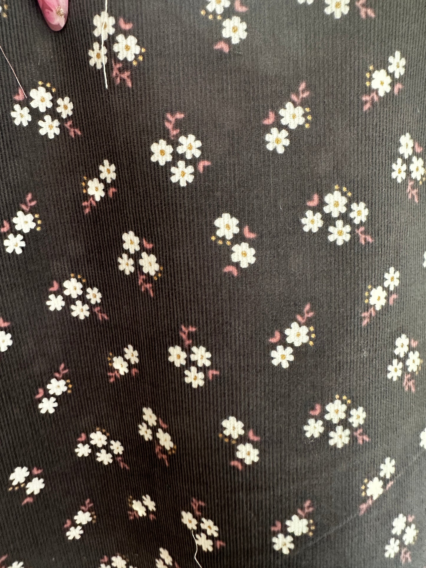 Funda para libros pana flores