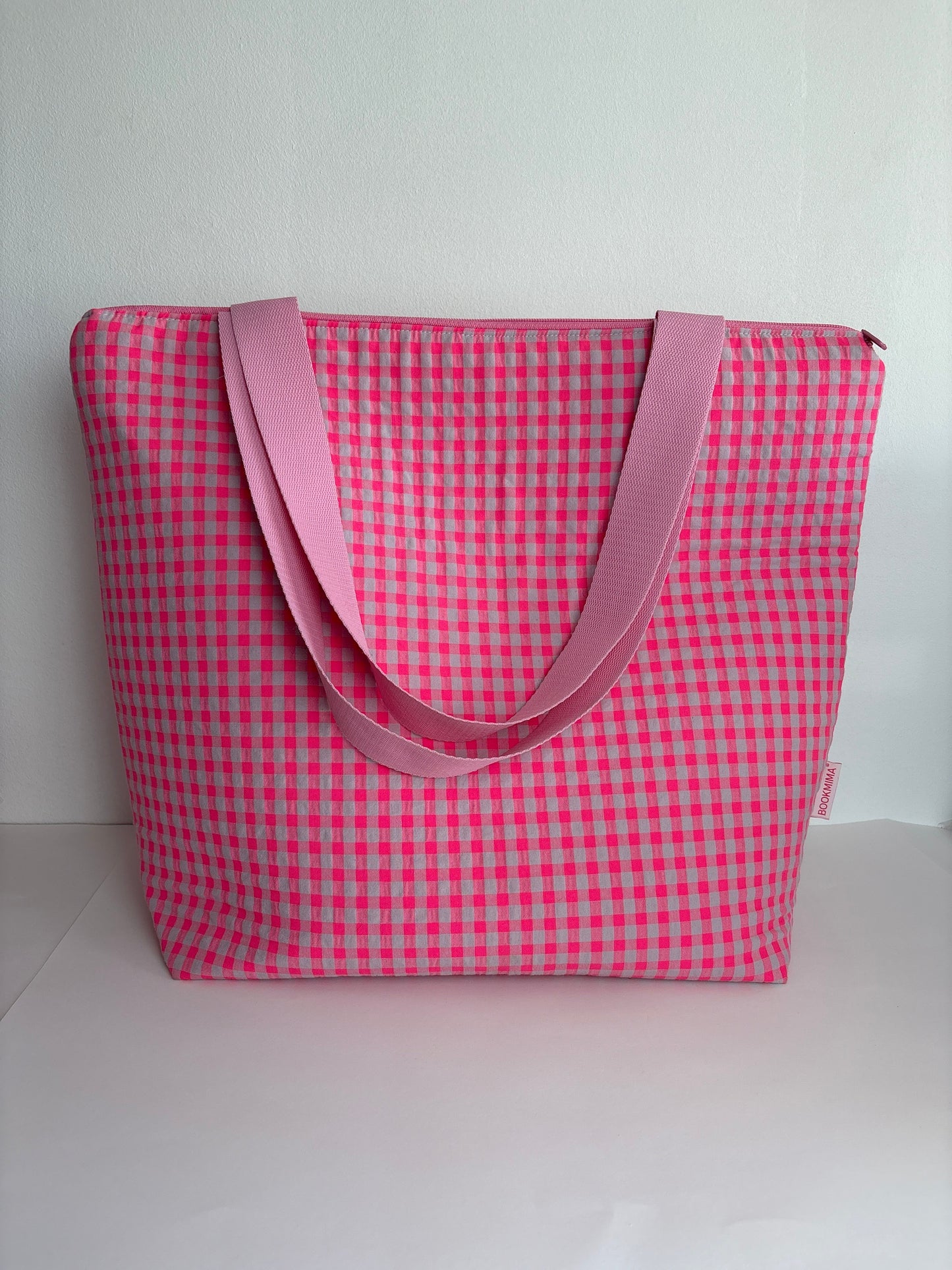 Maxi tote bag con cremallera