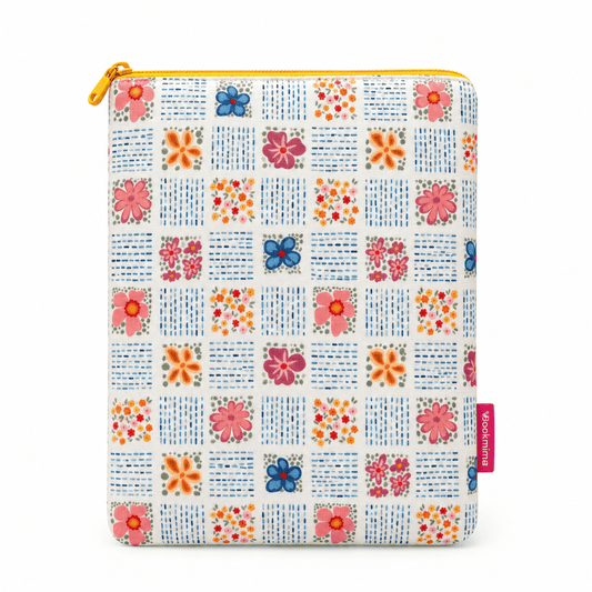 Funda para libro Nostalgia- Acolchada, interior azul Bolsillo - Bookmima