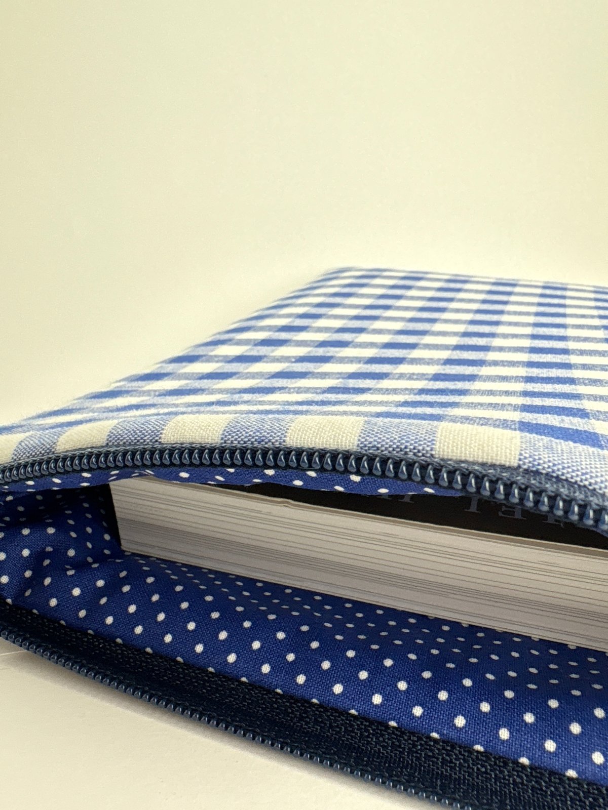 Funda para libros Vichy Azul Bolsillo - Bookmima