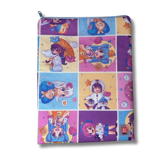 funda para libros con cremallera muñeca manga