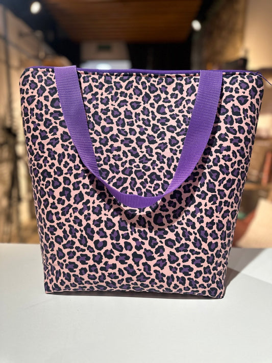 Maxi tote bag con cremallera, bolsa de tela reutilizable +80 estampados Noa - Bookmima