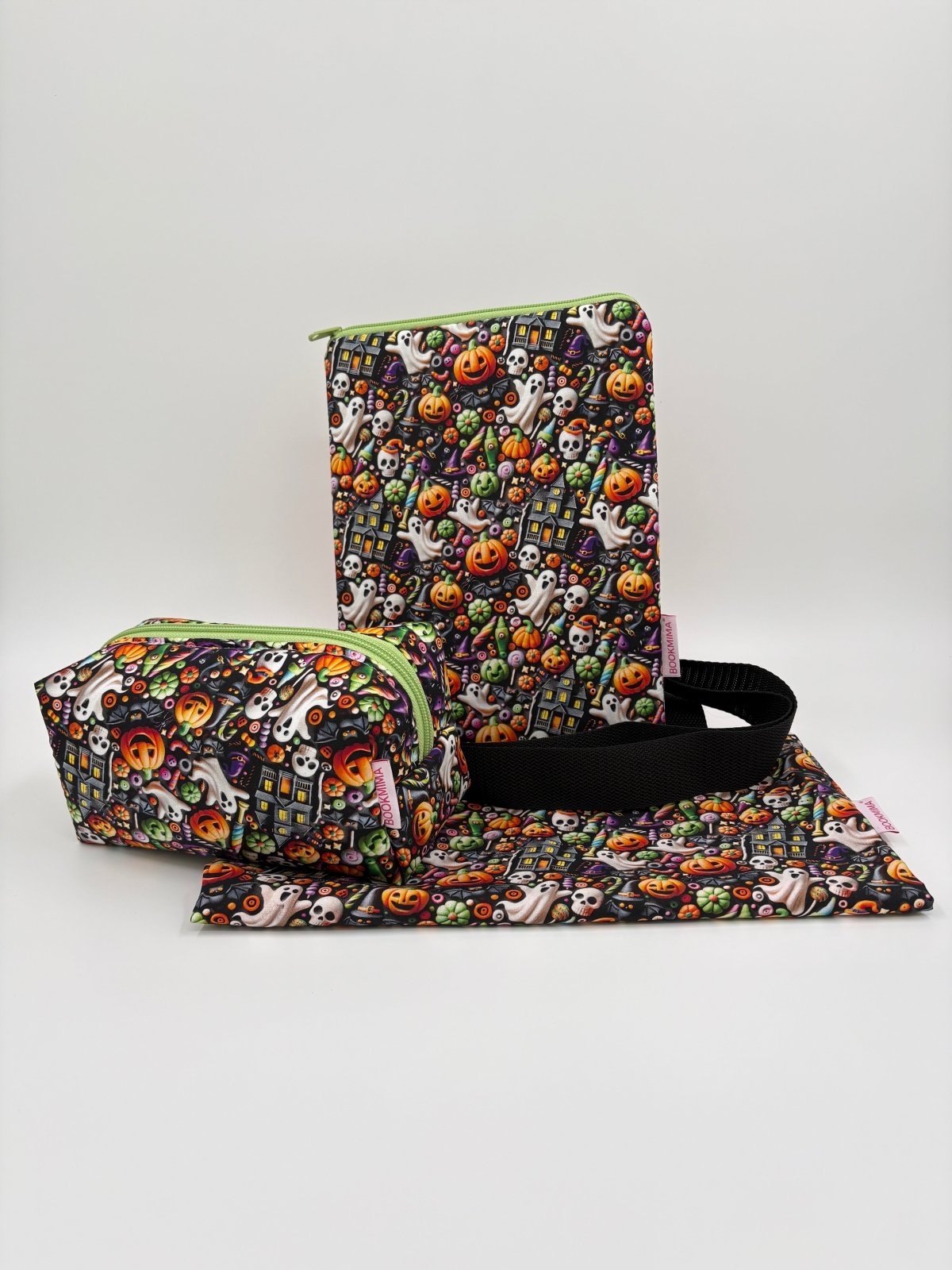 Pack regalo Halloween- funda para libro, Kindle o iPad, tote bag y neceser Bolsillo - Bookmima
