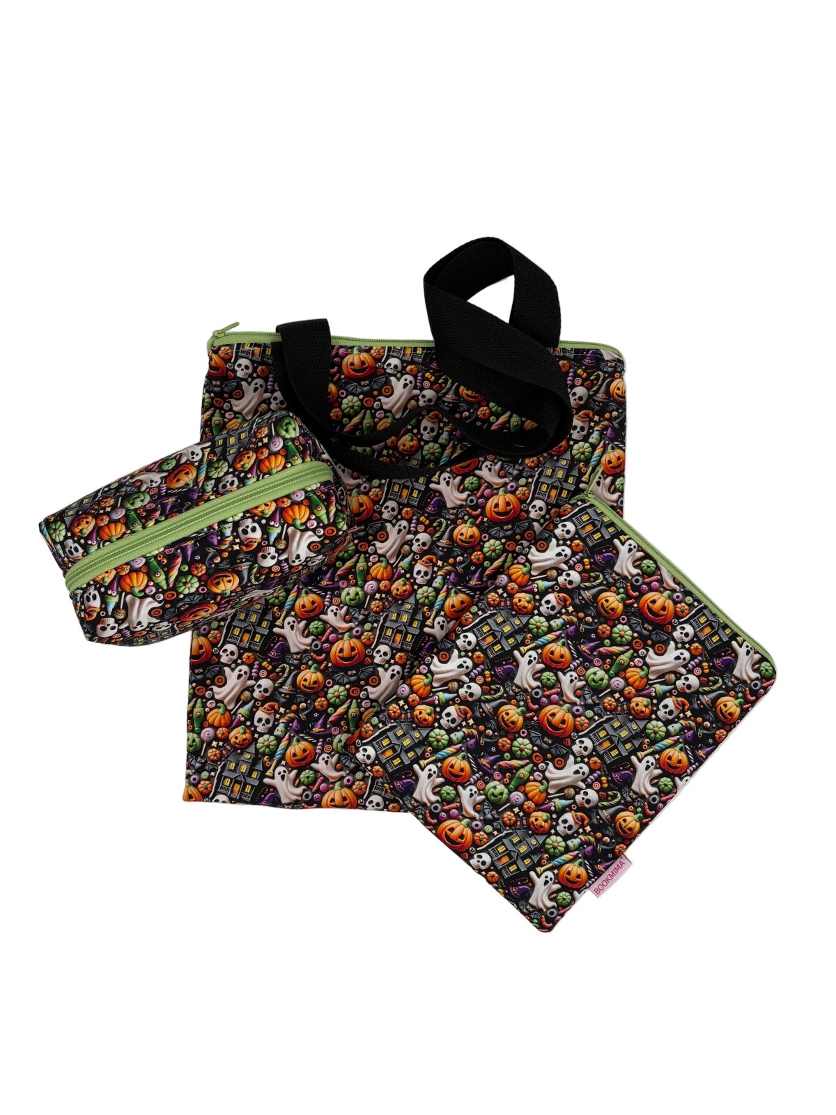 Pack regalo Halloween- funda para libro, Kindle o iPad, tote bag y neceser Bolsillo - Bookmima