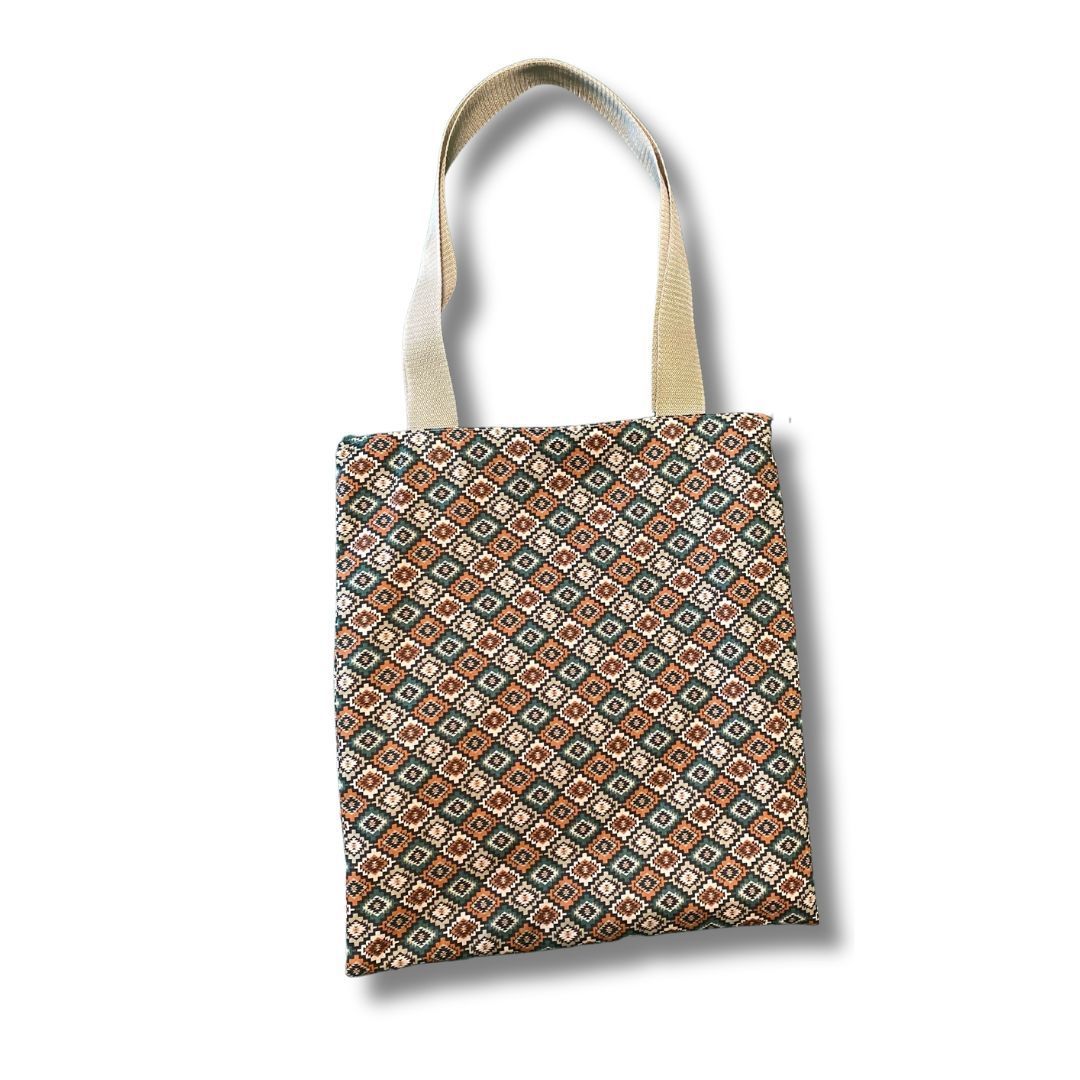 tote bag con cremallera mosaico